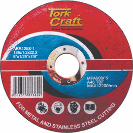 Image of a Tork Craft Cutting Disc Steel & Stainless Steel 125 X 1.2 X 22.2mm