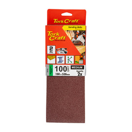 Image of a Tork Craft Sanding Belt 100 X 530mm 100 Grit 2 Pack