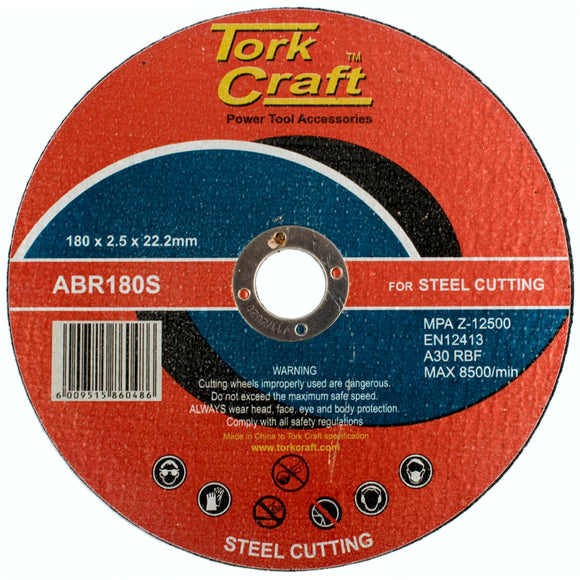 Image of a Tork Craft Cutting Disc Steel 180 X 2.5 X 22.22