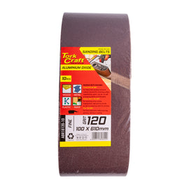 Image of a Tork Craft Sanding Belt 100 X 610mm 120 Grit 10 Pack