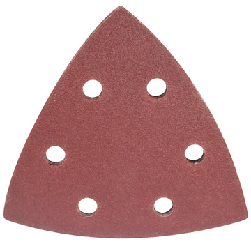Image of a Tork Craft Sanding Triangle Sheet 120 Grit 94x94x94mm 5 Pack W/holes Hook & Loop