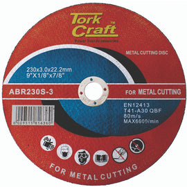 Image of a Tork Craft Cutting Disc Steel And Ss 230 X 3.0 X22.22mm