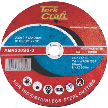Image of a Tork Craft Cutting Disc Stainless Steel 230 X 2.5 22.22mm