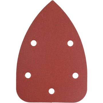 Image of a Tork Craft Sanding Triangle 400 Grit 140 X 140 X 98mm 5 Pack with Holes Hook And Loop