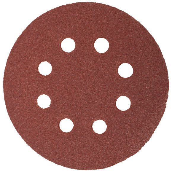 Image of a Tork Craft Sanding Disc 125mm 80 Grit With Holes 10 Pack Hook And Loop