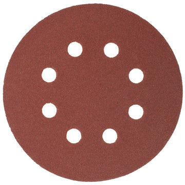 Image of a Tork Craft Sanding Disc 125mm 120 Grit With Holes 10 Pack Hook And Loop