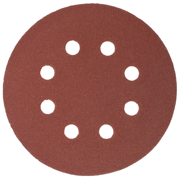 Image of a Tork Craft Sanding Disc 125mm 120 Grit With Holes 10 Pack Hook And Loop