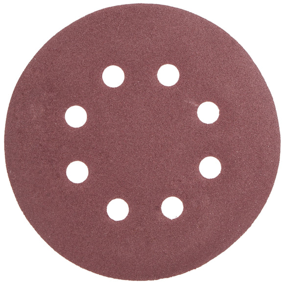 Image of a Tork Craft Sanding Disc 125mm 180 Grit With Holes 10 Pack Hook And Loop