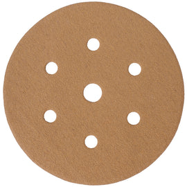 Image of a Tork Craft Gold Disc 120 Grit 150mm X 6+1 Holes Hook And Loop (50 Pieces)