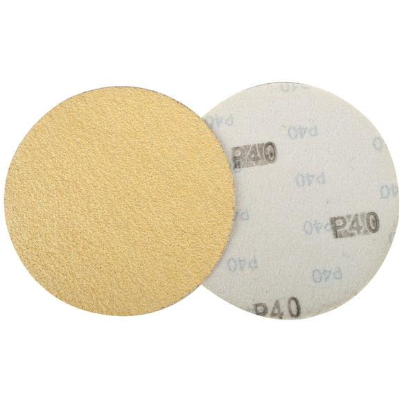 Image of a Tork Craft Gold Disc 40 Grit 150mm Without Hole Hook And Loop (50 Pieces)