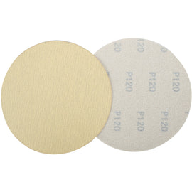 Image of a Tork Craft Gold Disc 120 Grit 150mm Without Hole Hook And Loop (50 Pieces)