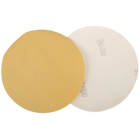 Image of a Tork Craft Gold Disc 400 Grit 150mm Without Hole Hook And Loop (50 Pieces)