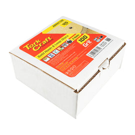 Image of a Tork Craft Gold Disc 100 Grit 125mm X 8 Holes Hook And Loop 50 pieces