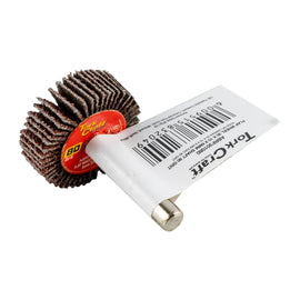 Image of a Tork Craft Flap Wheel 30 X 10 X 6mm Shaft 80 Grit Per Each