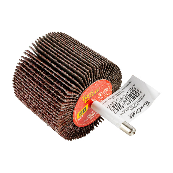 Image of a Tork Craft Flap Wheel 50 X 30 X 6mm Shaft 80 Grit Per Each