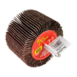 Image of a Tork Craft Flap Wheel 80 X 50 X 6mm Shaft 60 Grit Per Each