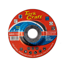 Image of a Tork Craft Grinding Disc For Steel 115 X 8.0 X 22.2mm Steel Stainless Steel Concrete Multi