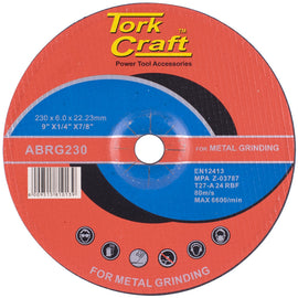 Image of a Tork Craft Grinding Disc For Steel 230 X 6.0 X 22.2mm