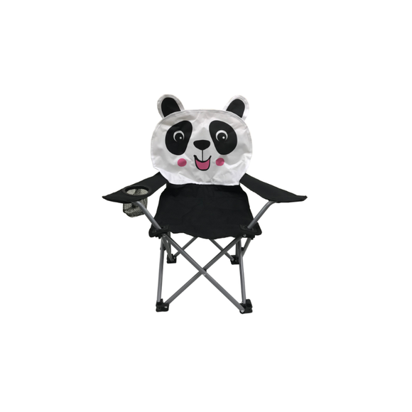 image of Afritrail Kids Panda Camping Chair with Cupholder