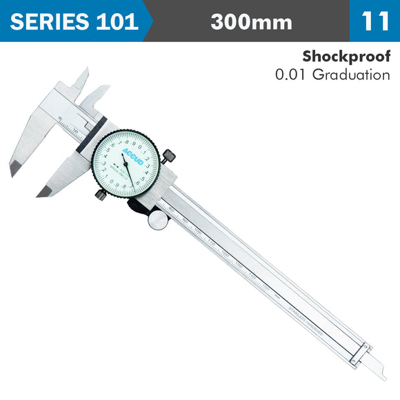 Image of a DIAL CALIPER 300MM 0.04MM ACC. 0.01MM GRAD. S/STEEL SHOCKPROOF