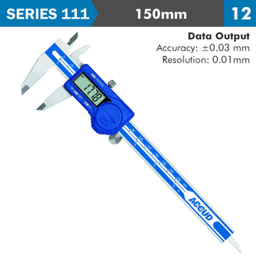 Image of a DIG. CALIPER 150MM 0.03MM ACC. S/STEEL 0.01MM RES.