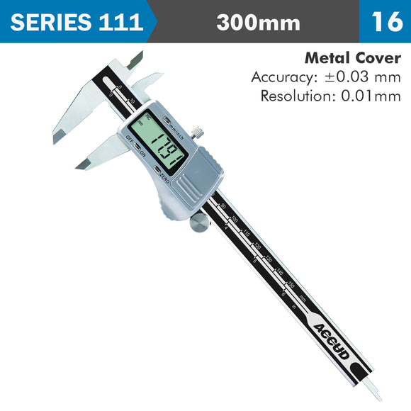 Image of a DIG. CALIPER 300MM 0.03MM ACC. METAL COVER S/STEEL 0.01MM RES.