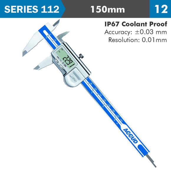 Image of a DIG. CALIPER 150MM 0.03MM ACC. IP67 LEVEL 0.01MM RES.