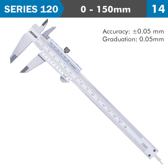 Image of a VERNIER CALIPER 150MM 0.05MM ACC. DIN862 0.05MM GRAD. S/STEEL