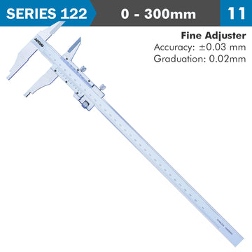 Image of a VERNIER CALIPER 300MM 0.03MM ACC. FINE ADJ. 0.02MM GRAD. S/STEEL