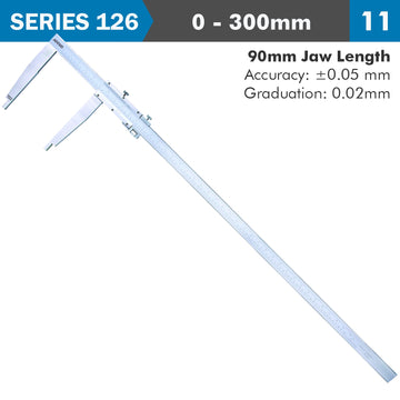 Image of a VERNIER CALIPER 300MM 0.05MM ACC. 90MM 0.02MM GRAD S/STEEL