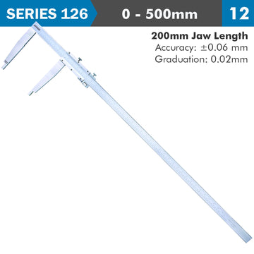 Image of a VERNIER CALIPER 500MM 0.06MM ACC. 200MM 0.02MM GRAD S/STEEL