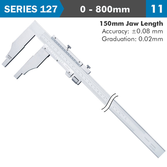 Image of a VERNIER CALIPER 800MM 0.08MM ACC. 150MM 0.02MM GRAD S/STEEL