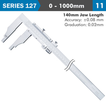 Image of a VERNIER CALIPER 1000MM 0.08MM ACC. 140MM 0.02MM GRAD S/STEEL