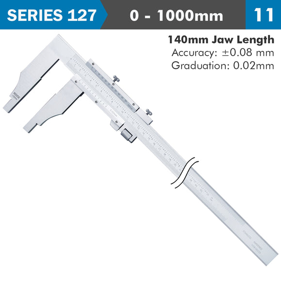 Image of a VERNIER CALIPER 1000MM 0.08MM ACC. 140MM 0.02MM GRAD S/STEEL