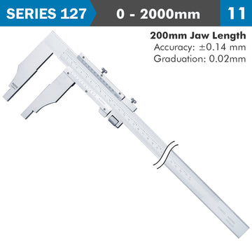 Image of a VERNIER CALIPER 2000MM 0.14MM ACC. 200MM 0.02MM GRAD S/STEEL