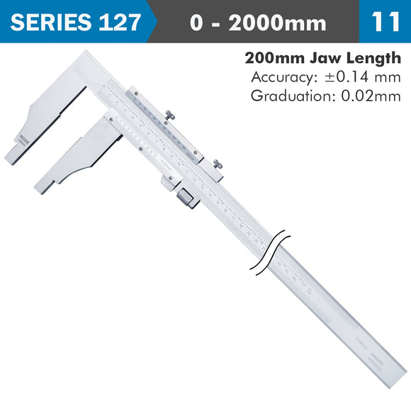 Image of a VERNIER CALIPER 2000MM 0.14MM ACC. 200MM 0.02MM GRAD S/STEEL