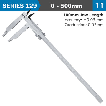 Image of a VERNIER CALIPER 500MM 0.05MM ACC. 100MM 0.02MM GRAD S/STEEL
