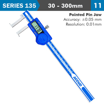 Image of a DIG. CALIPER 30-300MM 0.05MM ACC. INSIDE NECK 0.01MM RES. S/STEEL