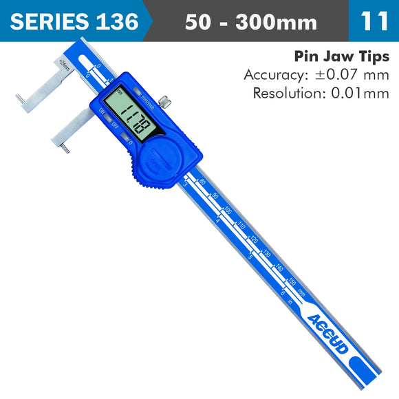 Image of a DIG. CALIPER 50-300MM 0.06MM ACC. INSIDE POINT 0.01MM RES. S/STEEL