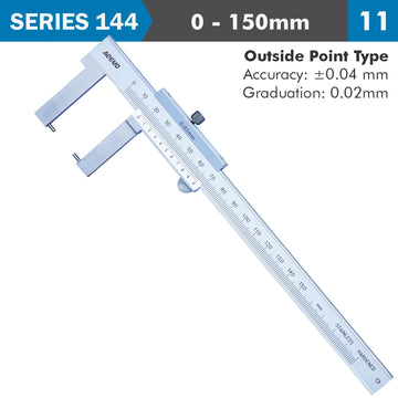 Image of a VERNIER CALIPER 150MM 0.04MM ACC. OUTSIDE POINT 0.02MM GRAD. S/STEEL
