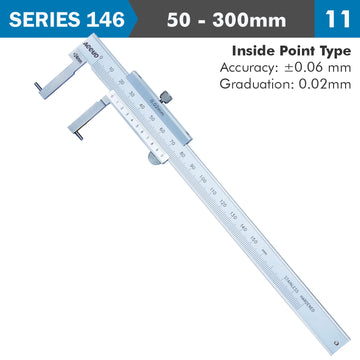 Image of a VERNIER CALIPER 50-300MM 0.06MM ACC. 0.02MM GRAD. INSIDE POINT S/STEEL