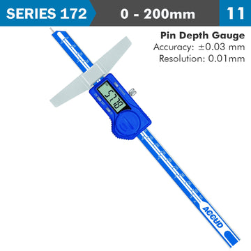 Image of a DIG. CALIPER 200MM 0.03MM ACC. PIN DEPTH 0.01MM RES. S/STEEL