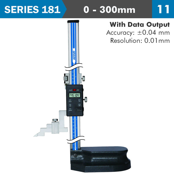 Image of a DIG. HEIGHT GAUGE 300MM 0.04MM ACC. 0.01MM RES. S/STEEL