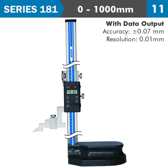 Image of a DIG. HEIGHT GAUGE 1000MM 0.07MM ACC. 0.01MM RES. S/STEEL