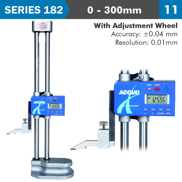Image of a DIG. HEIGHT GAUGE 300MM 0.04MM ACC. DRIVING WHEEL 0.01MM RES. S/STEEL