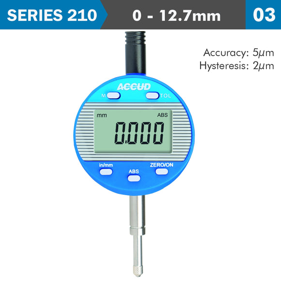 Image of a DIG. INDICATOR FLAT & LUG BACK 12.7MM 0.001MM/0.00005'