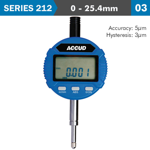 Image of a DIGITAL INDICATOR FLAT BACK 25.4MM/1' RES0.001 ACC 5MIC