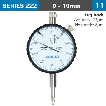 Image of a DIAL INDICATOR 10MM 0.01MM GRAD. LUG BACK