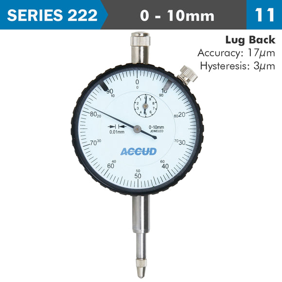 Image of a DIAL INDICATOR 10MM 0.01MM GRAD. LUG BACK
