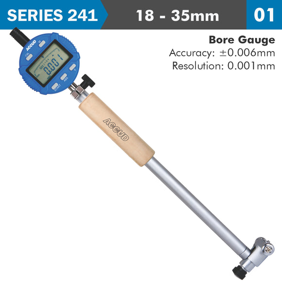 Image of a DIG. PRECISION BORE GAUGE 18-35MM 0.015MM ACC. 0.001MM GRAD.